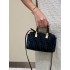 Fendi By The Way Mini Small Boston bag in blue tapestry fabric