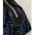 Fendi By The Way Mini Small Boston bag in blue tapestry fabric