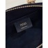 Fendi By The Way Mini Small Boston bag in blue tapestry fabric