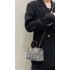 Fendi By The Way Mini Small Boston bag in dark gray tapestry fabric