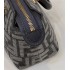 Fendi By The Way Mini Small Boston bag in dark gray tapestry fabric
