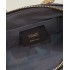 Fendi By The Way Mini Small Boston bag in dark gray tapestry fabric