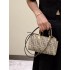Fendi By The Way Mini Small Boston bag in dove gray tapestry fabric