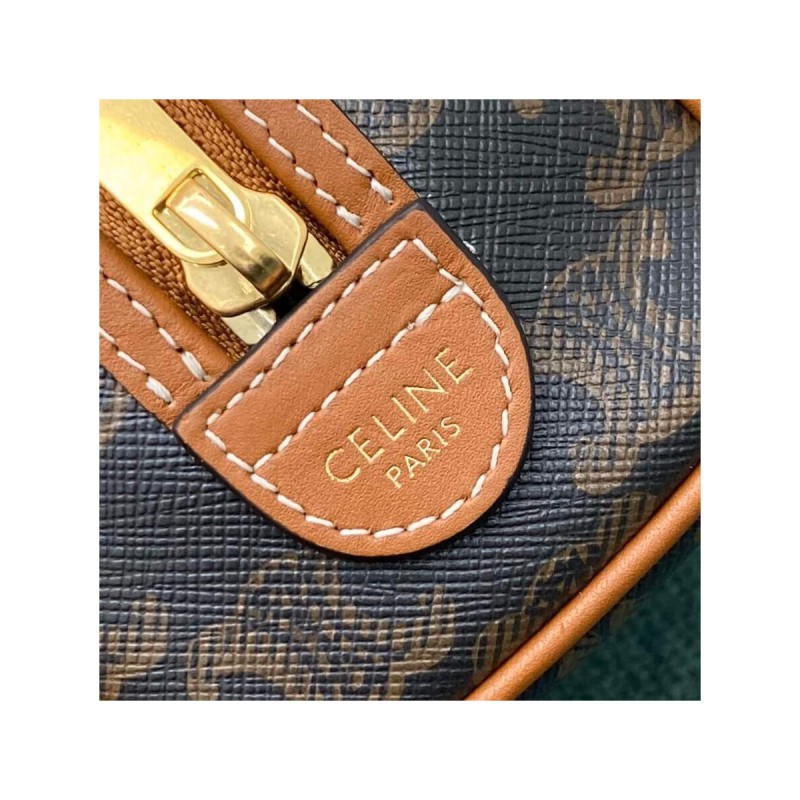 Celine Mini Boston Bag In Triomphe Canvas 195112