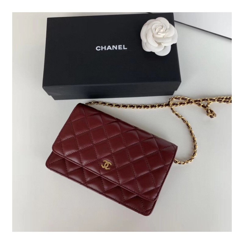 Chanel Classic Lambskin Wallet On Chain WOC AP0250