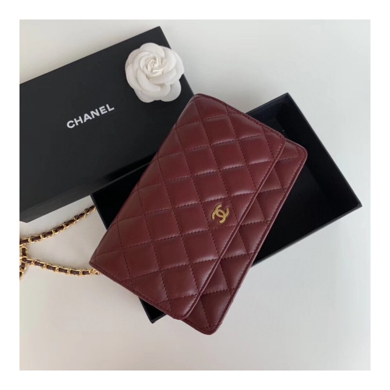 Chanel Classic Lambskin Wallet On Chain WOC AP0250