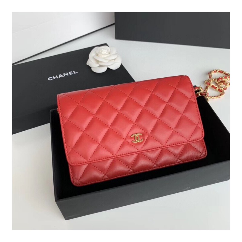 Chanel Classic Lambskin Wallet On Chain WOC AP0250