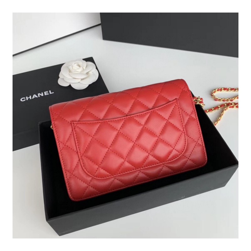Chanel Classic Lambskin Wallet On Chain WOC AP0250