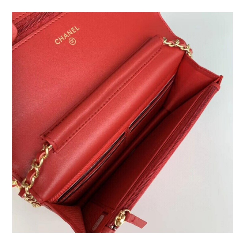 Chanel Classic Lambskin Wallet On Chain WOC AP0250