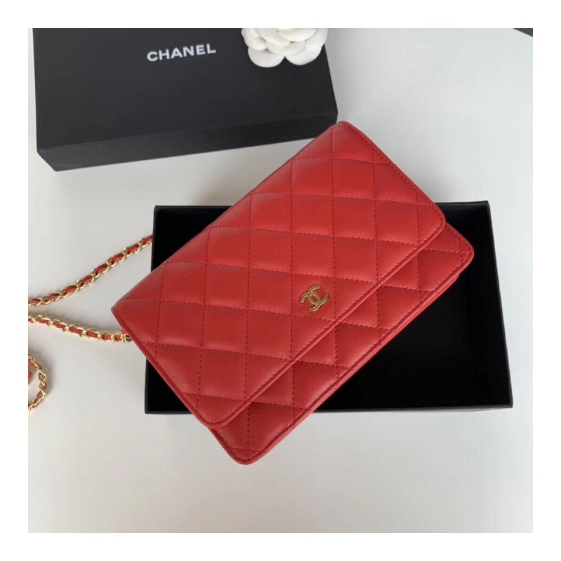 Chanel Classic Lambskin Wallet On Chain WOC AP0250
