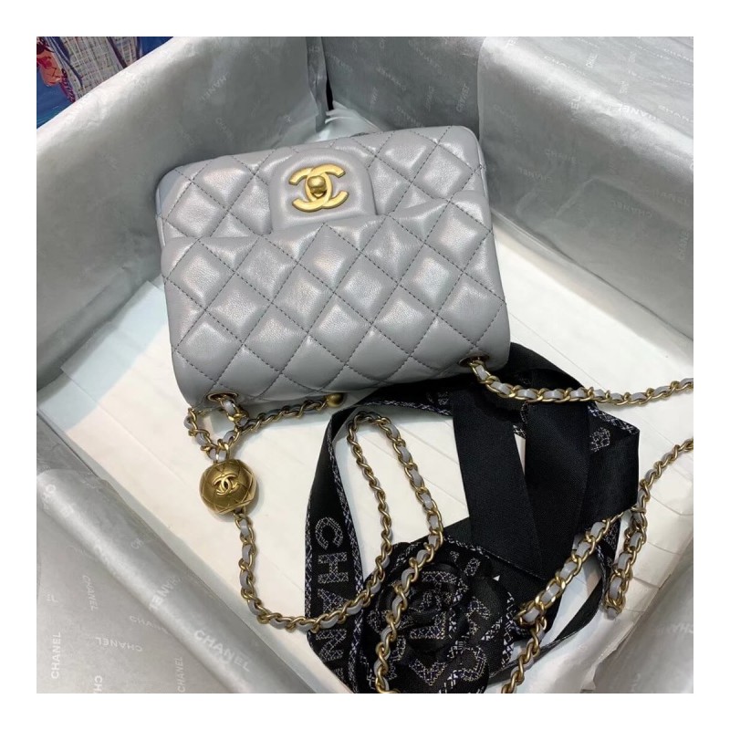 Chanel Lambskin Flap Bag AS1786