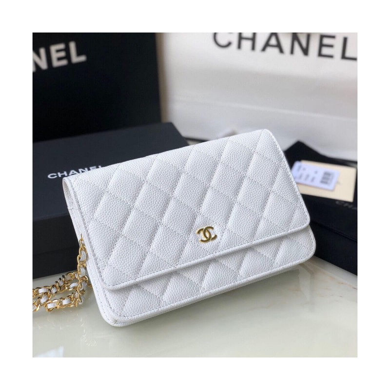 Chanel Caviar Quilted Wallet On Chain Woc A33814