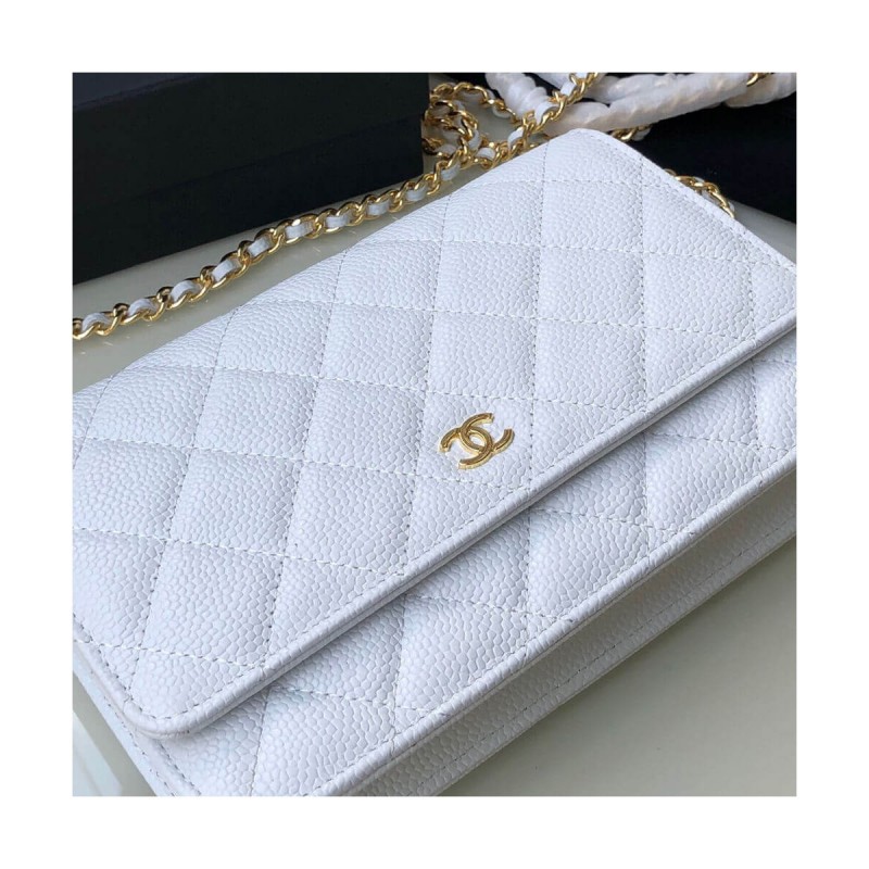 Chanel Caviar Quilted Wallet On Chain Woc A33814