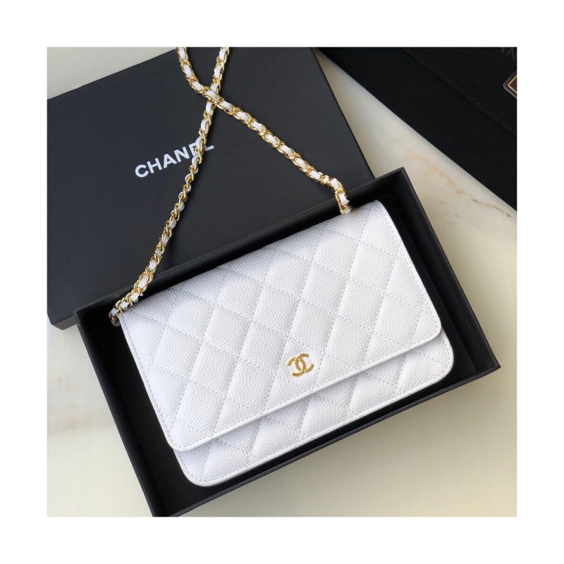 Chanel Caviar Quilted Wallet On Chain Woc A33814