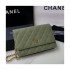 Chanel Caviar Quilted Wallet On Chain Woc A33814