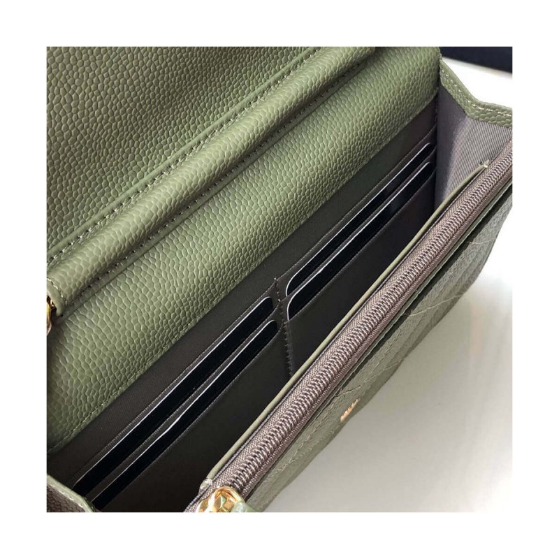 Chanel Caviar Quilted Wallet On Chain Woc A33814