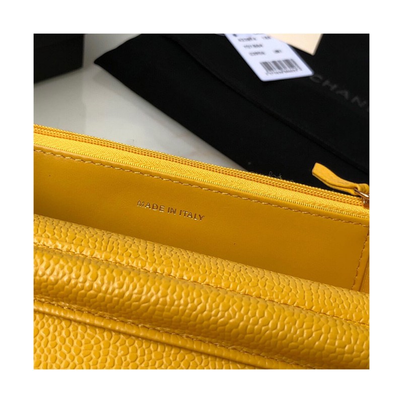 Chanel Caviar Quilted Wallet On Chain Woc A33814