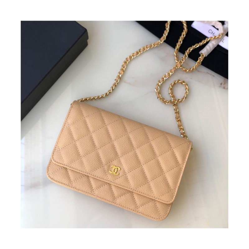 Chanel Caviar Quilted Wallet On Chain Woc A33814