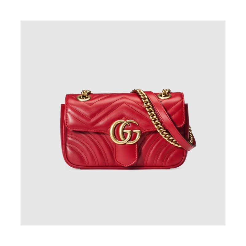 Gucci GG Marmont Matelasse Chevron Leather Mini Bag 446744