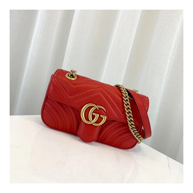 Gucci GG Marmont Matelasse Chevron Leather Mini Bag 446744