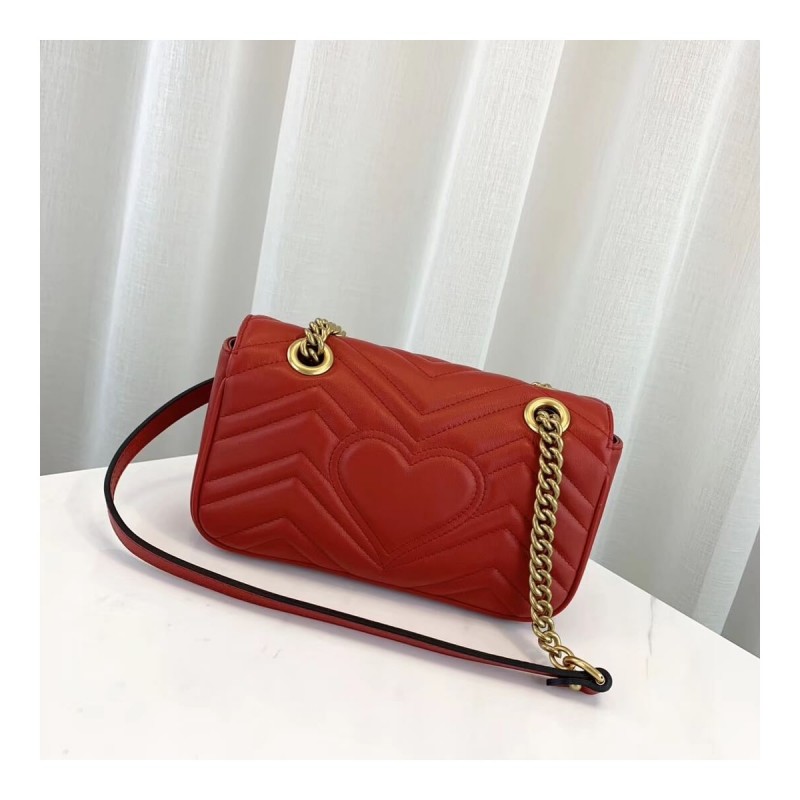 Gucci GG Marmont Matelasse Chevron Leather Mini Bag 446744