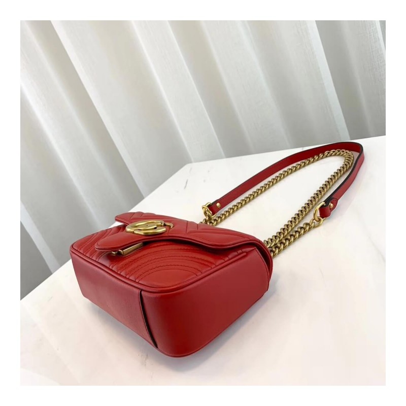 Gucci GG Marmont Matelasse Chevron Leather Mini Bag 446744