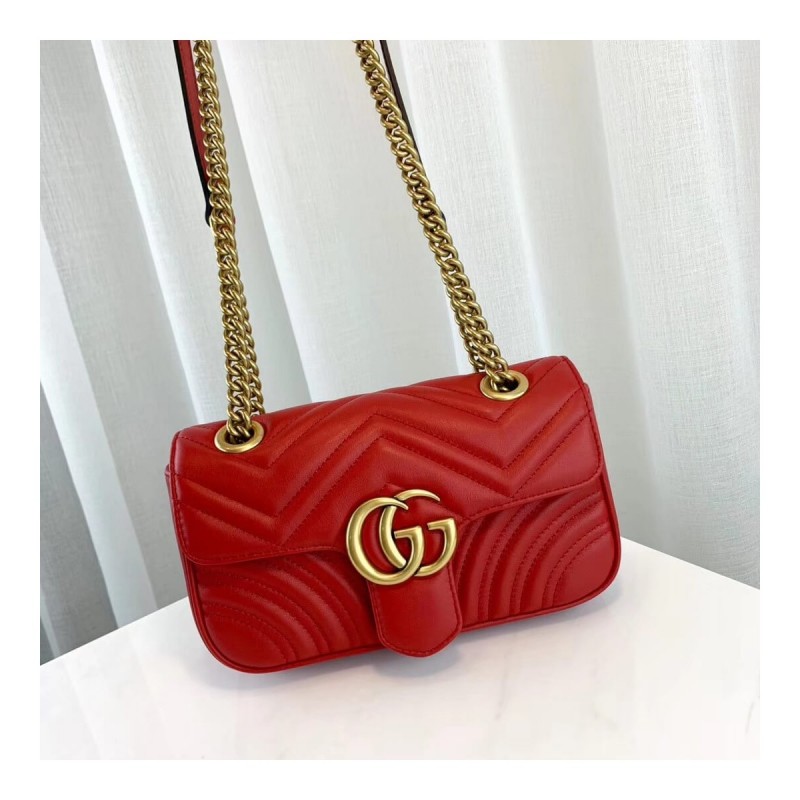 Gucci GG Marmont Matelasse Chevron Leather Mini Bag 446744