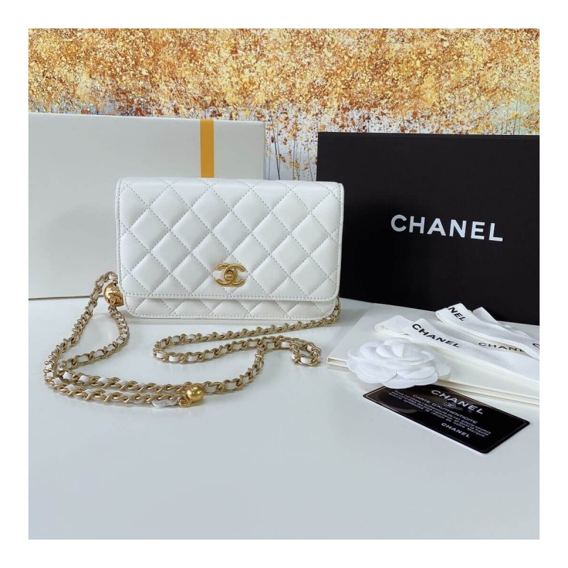 Chanel WOC With CC Details On Strap AP1450 in Lambskin