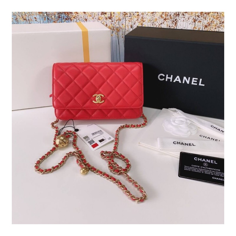 Chanel WOC With CC Details On Strap AP1450 in Lambskin