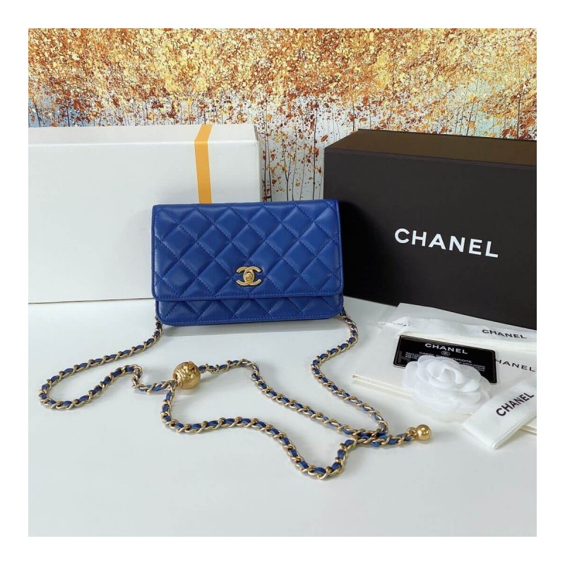 Chanel WOC With CC Details On Strap AP1450 in Lambskin