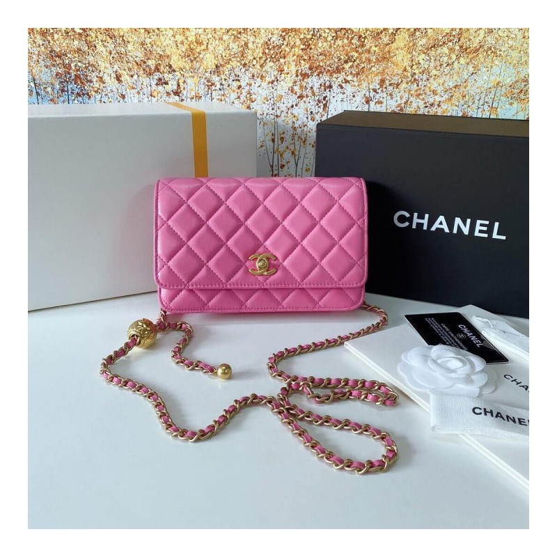 Chanel WOC With CC Details On Strap AP1450 in Lambskin