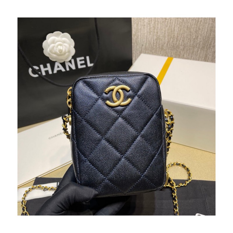 Chanel Mini Camera Bag Iridescent Grained Calfskin Bag AS2857