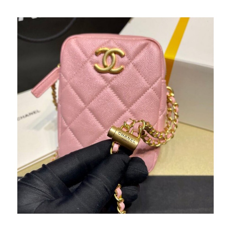 Chanel Mini Camera Bag Iridescent Grained Calfskin Bag AS2857