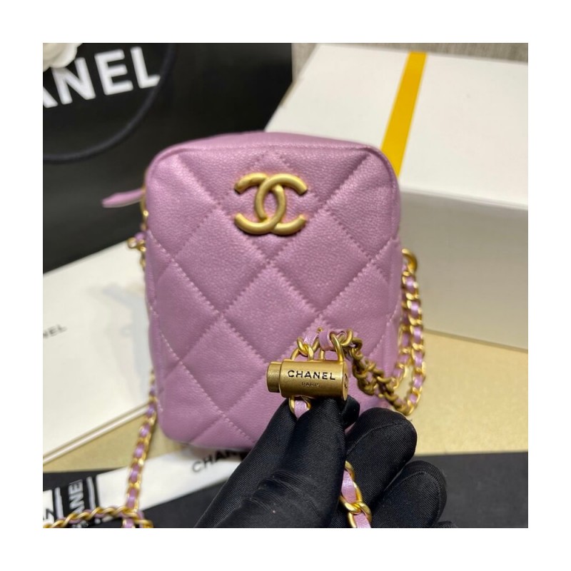 Chanel Mini Camera Bag Iridescent Grained Calfskin Bag AS2857