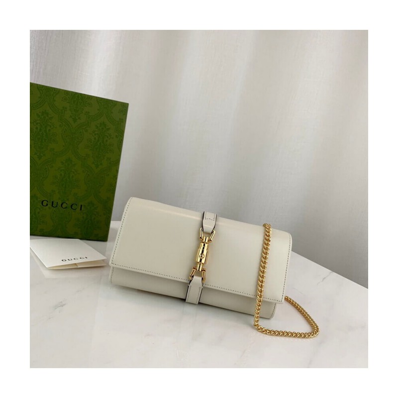 Gucci Jackie 1961 Calfskin Chain Wallet 652681