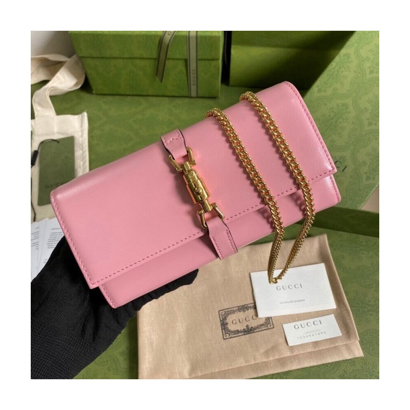 Gucci Jackie 1961 Calfskin Chain Wallet 652681