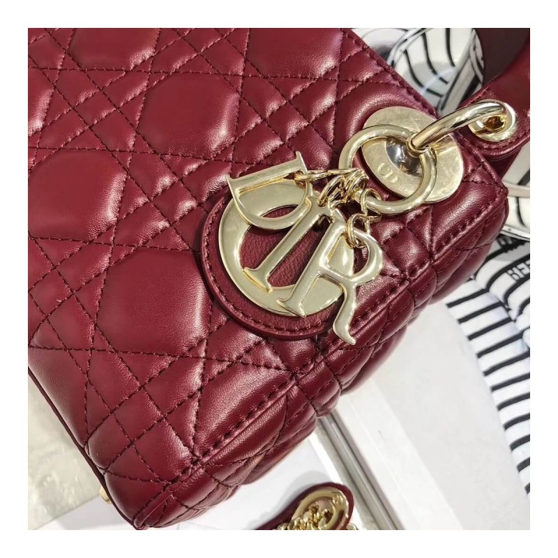 Christian Dior Lambskin Mini Lady Dior Bag 44500