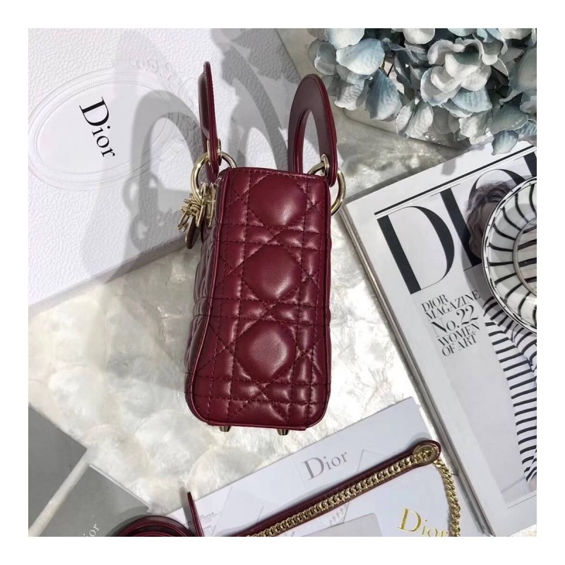 Christian Dior Lambskin Mini Lady Dior Bag 44500