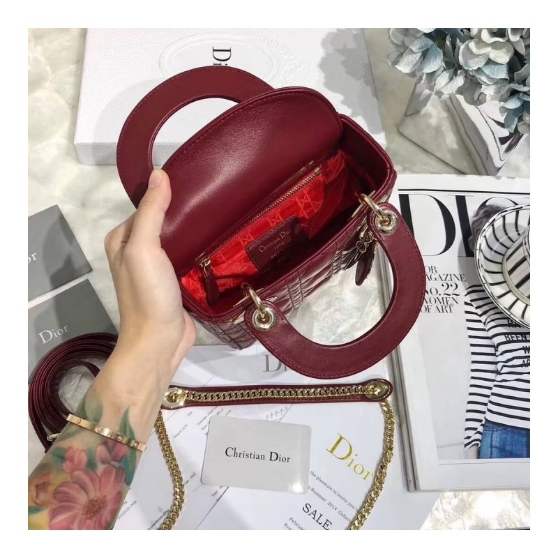 Christian Dior Lambskin Mini Lady Dior Bag 44500