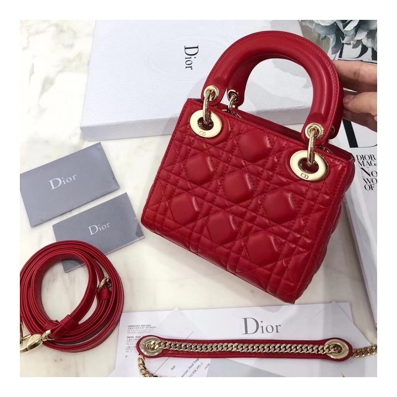 Christian Dior Lambskin Mini Lady Dior Bag 44500
