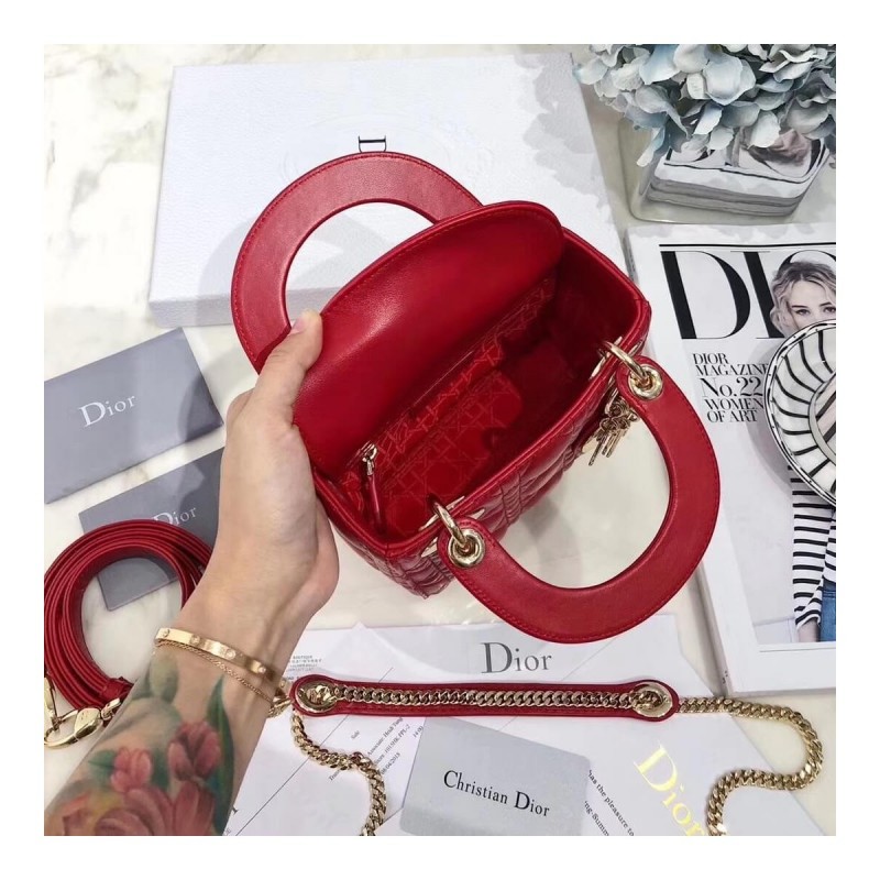 Christian Dior Lambskin Mini Lady Dior Bag 44500