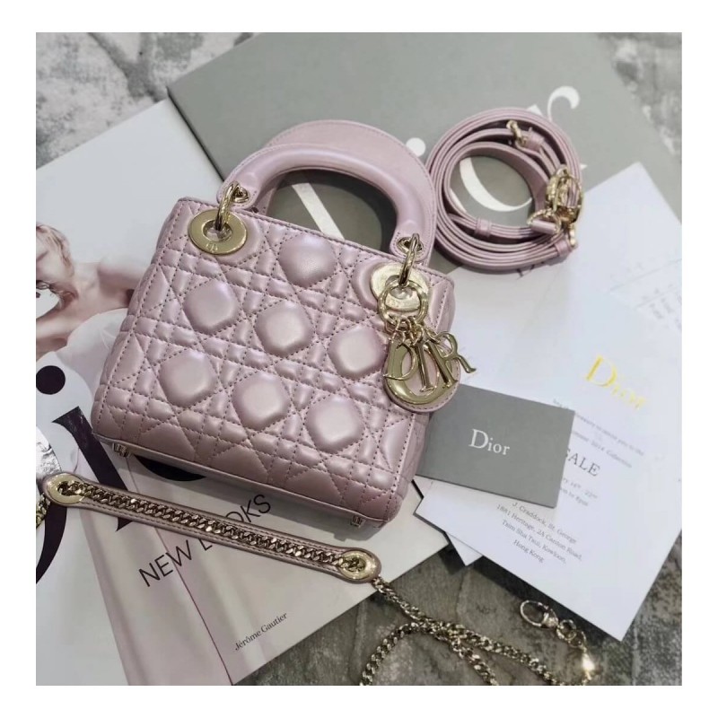 Christian Dior Lambskin Mini Lady Dior Bag 44500