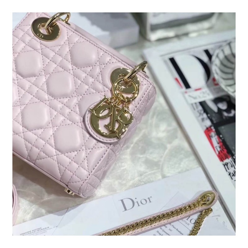 Christian Dior Lambskin Mini Lady Dior Bag 44500
