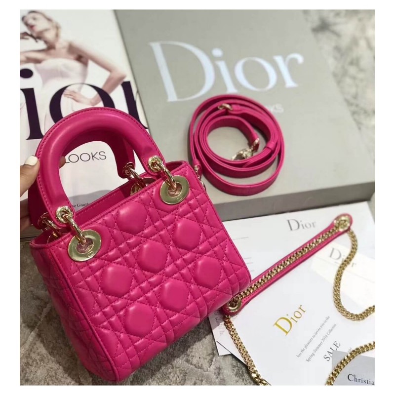 Christian Dior Lambskin Mini Lady Dior Bag 44500