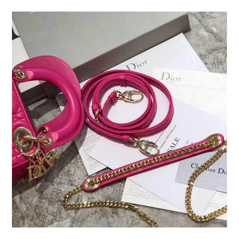 Christian Dior Lambskin Mini Lady Dior Bag 44500