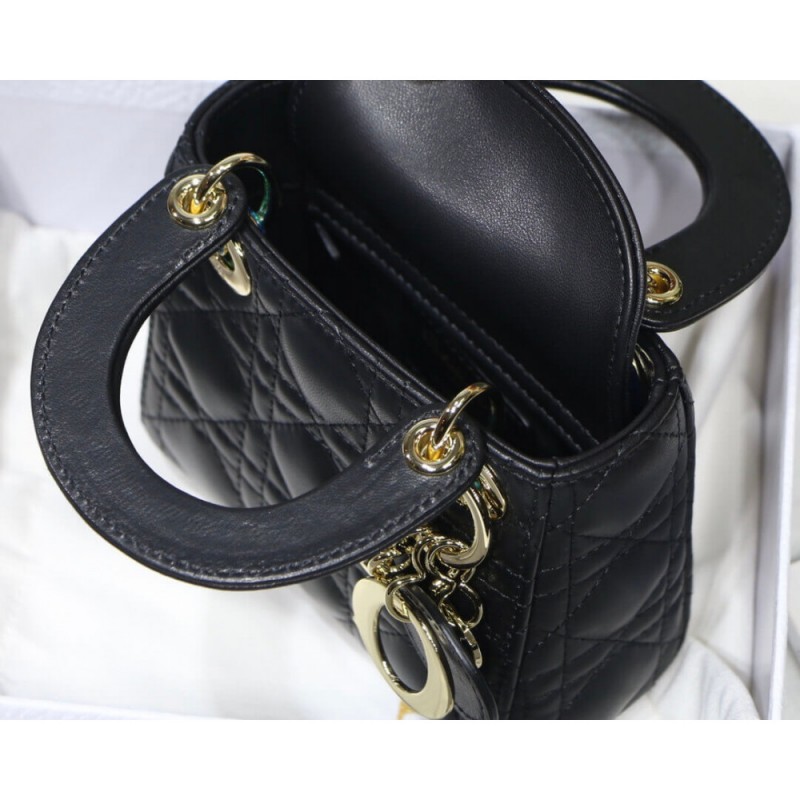 Christian Dior Micro Lady Dior Bag Cannage Lambskin S0856