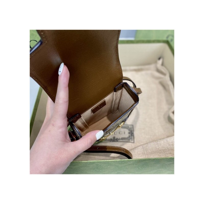 Gucci GG Supreme Horsebit 1955 Mini Bag 625615
