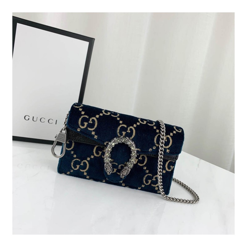 Gucci Dionysus GG Velvet Super Mini Bag 476432