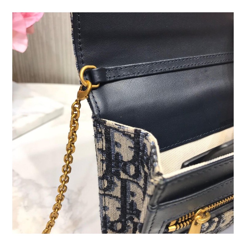 Christian Dior Oblique Clutch with Chain Bag S5401