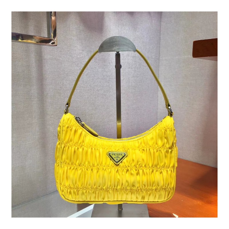 Prada Re-Edition 2005 Nylon And Saffiano Leather Hobo Bag 1NE204